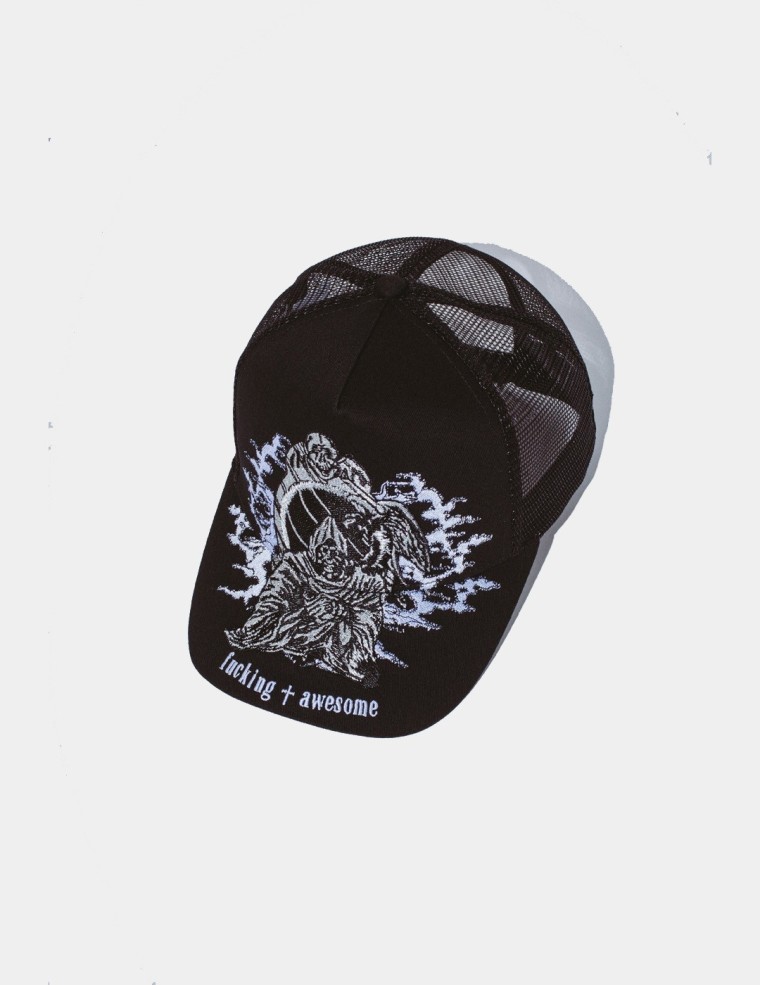 Gorra FUCKING AWESOME demon trucker cap black